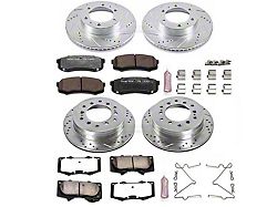 PowerStop Z36 Extreme Truck and Tow 6-Lug Brake Rotor and Pad Kit; Front and Rear (03-09 4Runner w/ 12.56-Inch Front Rotors)
