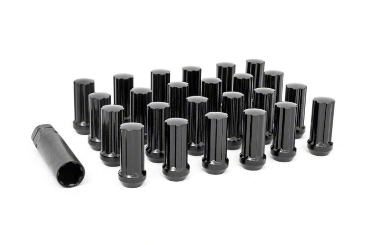 thumbnail image 2 of 24x Black M12x1.25 Bulge Acorn Lug Nuts 1.4" Tall - Fit Nissan Infiniti ARROW 2 of 5