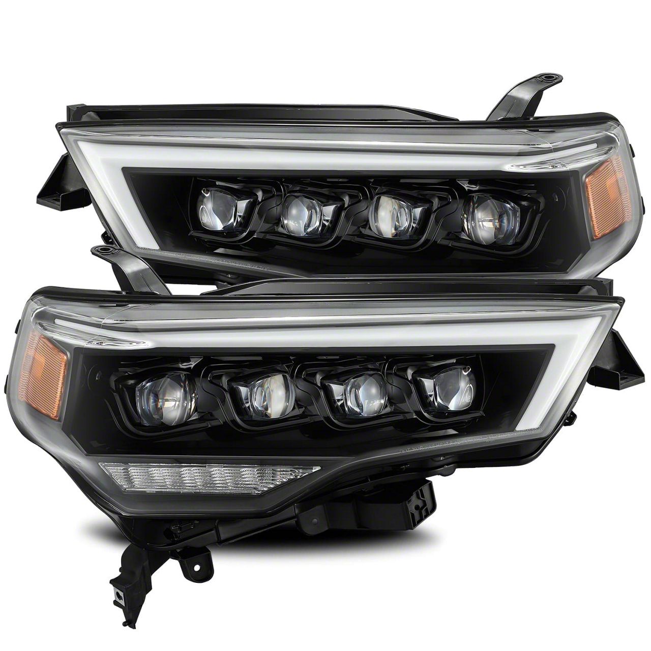 AlphaRex NOVA-Series LED Projector Headlights; Jet Black Housing; Clear Lens (14-20 4Runner)