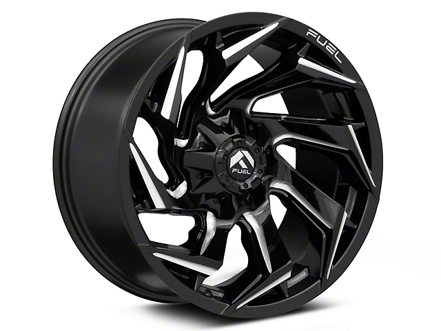 Fuel Wheels Reaction Gloss Black Milled 6-Lug Wheel; 20x10; -18mm Offset (03-09 4Runner)