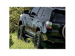 Cali Raised LED Step Edition Bolt On Rock Sliders with Kickout and Textured Black Filler Plate; Textured Black (10-24 4Runner)