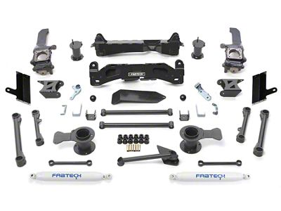 Fabtech 6-Inch Basic Suspension Lift Kit with Performance Shocks (2015 4WD 4Runner w/ M14-1.5 Caliper Bolts & w/o KDSS System, Excluding TRD Pro; 16-24 4WD 4Runner w/o KDSS System, Excluding TRD Pro)