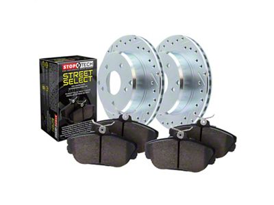 StopTech Sport Axle Drilled and Slotted 6-Lug Brake Rotor and Pad Kit; Rear (10-24 4Runner)