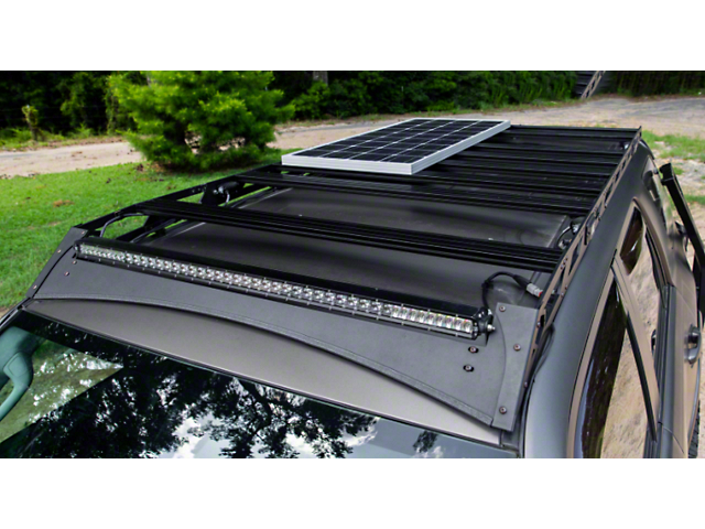 Southern Style Offroad Roof Rack with 40-Inch Light Bar Cutout; Matte Black (10-23 4Runner)