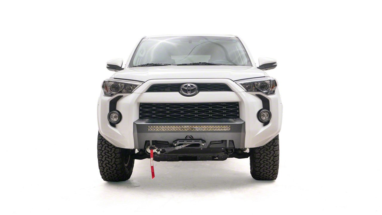 Fab Fours Hidden Winch Mount with High Pre-Runner Guard; Matte Black (14-23 4Runner)