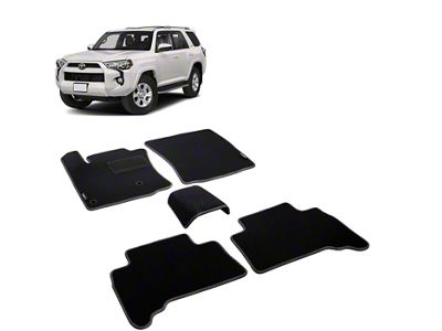 Custom Fit Front, Rear and Cargo Floor Liners; Black (10-24 4Runner w/ Sliding Rear Cargo Deck)