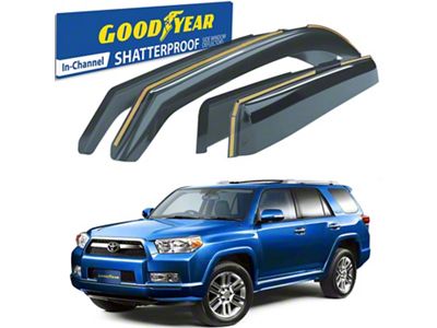 Goodyear Car Accessories Shatterproof in-Channel Window Deflectors (10-24 4Runner)