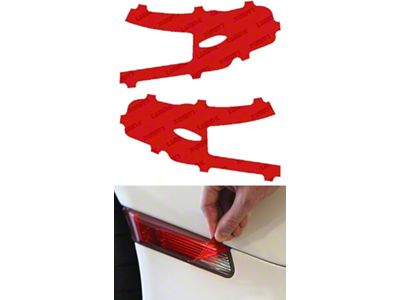Lamin-X Rear Chrome Delete Tint Covers; Red (14-24 4Runner)