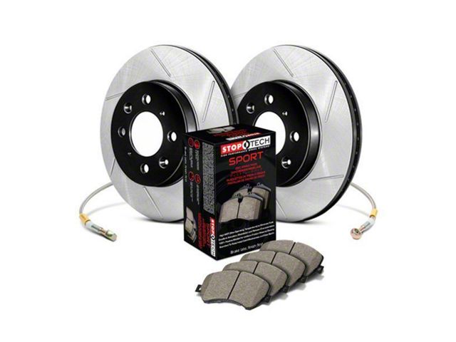 StopTech Sport Axle Slotted 6-Lug Brake Rotor and Pad Kit; Rear (10-24 4Runner)