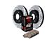 StopTech Sport Axle Drilled and Slotted 6-Lug Brake Rotor and Pad Kit; Rear (10-24 4Runner)