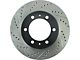 StopTech Sport Drilled and Slotted 6-Lug Rotor; Front Passenger Side (03-09 4Runner w/ 12.56-Inch Front Rotors)