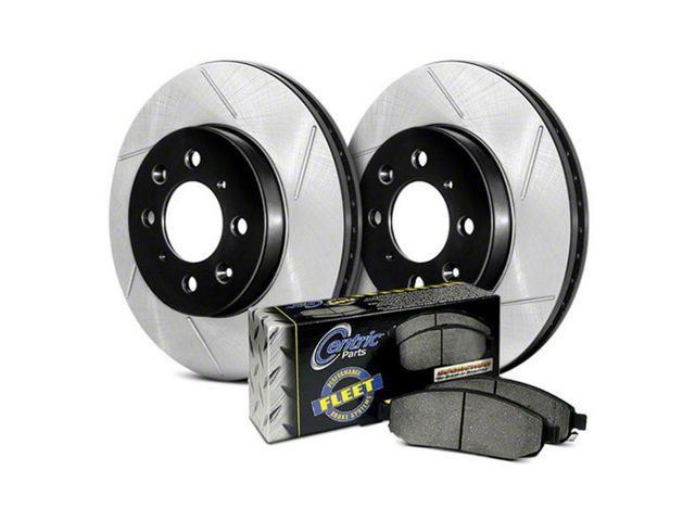 StopTech Truck Axle Slotted 6-Lug Brake Rotor and Pad Kit; Rear (03-09 4Runner)