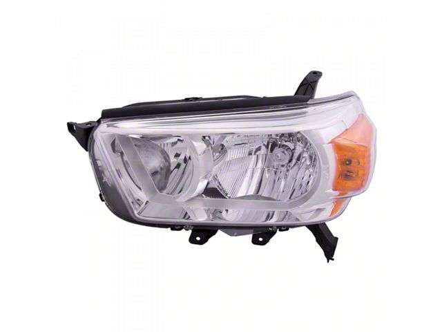 Headlights Depot Halogen Headlight; Driver Side (10-13 4Runner Limited, SR5 w/o Trail Package)