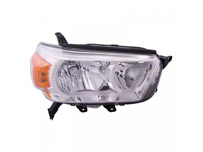 Headlights Depot Halogen Headlight; Passenger Side (10-13 4Runner Limited, SR5 w/o Trail Package)