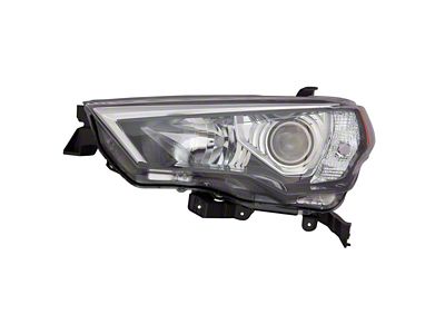 Headlights Depot Headlight; Driver Side; Black Housing; Clear Lens (14-20 4Runner)