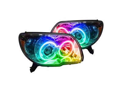 Oracle OE Style Headlights with ColorSHIFT Halo; Chrome Housing; Clear Lens (06-09 4Runner)