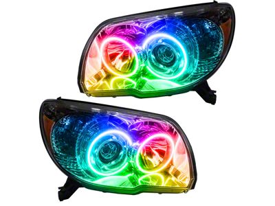Oracle OE Sport Style Headlights with ColorSHIFT Halo; Chrome Housing; Clear Lens (06-09 4Runner)