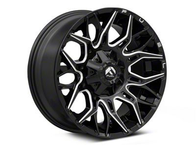 Fuel Wheels Twitch Gloss Black Milled 6-Lug Wheel; 20x9; 1mm Offset (03-09 4Runner)