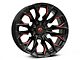 Fuel Wheels Flame Gloss Black Milled with Red Accents 6-Lug Wheel; 20x10; -18mm Offset (10-24 4Runner)