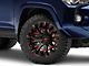 Fuel Wheels Quake Gloss Black Milled with Red Accents 6-Lug Wheel; 20x10; -18mm Offset (10-24 4Runner)