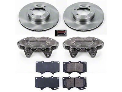 PowerStop OE Replacement 6-Lug Brake Rotor, Pad and Caliper Kit; Front (03-09 4Runner w/ 13.30-Inch Front Rotors)