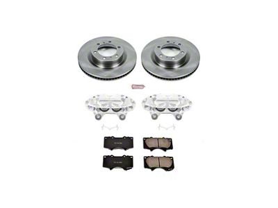 PowerStop OE Replacement 6-Lug Brake Rotor, Pad and Caliper Kit; Front (10-15 4Runner)
