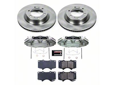 PowerStop OE Replacement 6-Lug Brake Rotor, Pad and Caliper Kit; Front (16-24 4Runner)