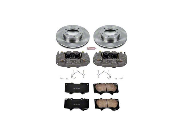 PowerStop OE Replacement 6-Lug Brake Rotor, Pad and Caliper Kit; Front (03-09 4Runner w/ 12.56-Inch Front Rotors )