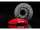 4-Piston Front Big Brake Kit with 14-Inch Slotted Rotors; Red Calipers (16-23 Tacoma)