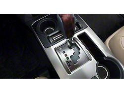Foam Cup Holder Inserts; Black/White (10-23 4WD 4Runner w/ Shift Knob)