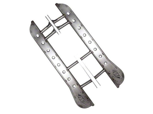 APEX Rock Sliders; Bare Steel (10-24 4Runner w/o X-REAS System)