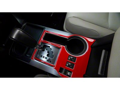 Transmission Console Accent Trim; Gloss TRD Red (14-24 4Runner)
