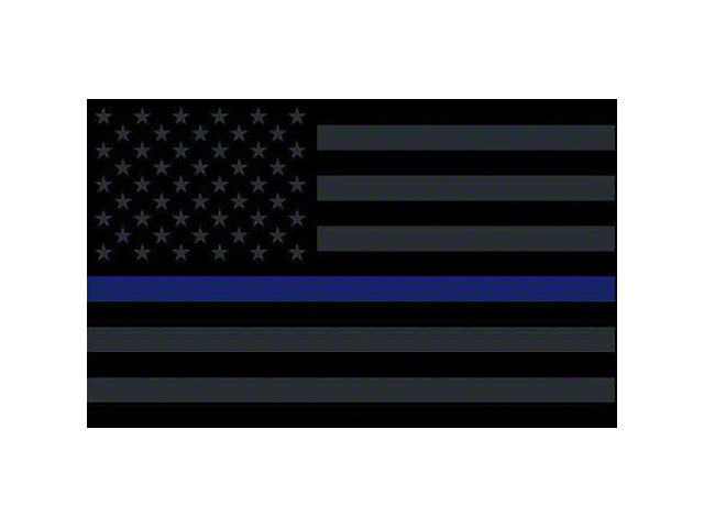 3-Foot x 5-Foot USA Flag; Black with Blue Stripe