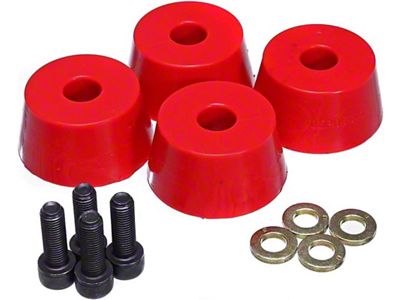 Front Bump Stops; Red (03-04 4Runner)