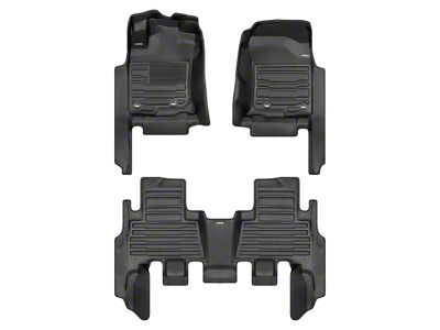 Custom Front and Rear Floor Mats; Black (10-23 4Runner w/o Third Row Seats)