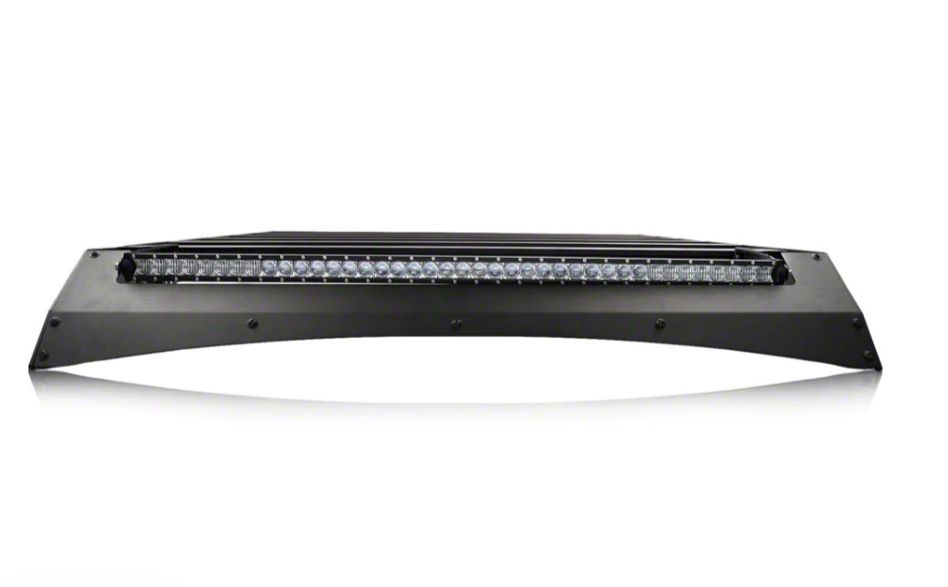 Cali Raised LED Economy Roof Rack with 42-Inch Single Row White LED Light Bar and Small OEM Style Switch (10-23 4Runner)