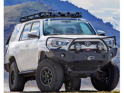 Expedition One Trail Series Front Bumper with WrapAround Bull Bar; Textured Black (14-24 4Runner)