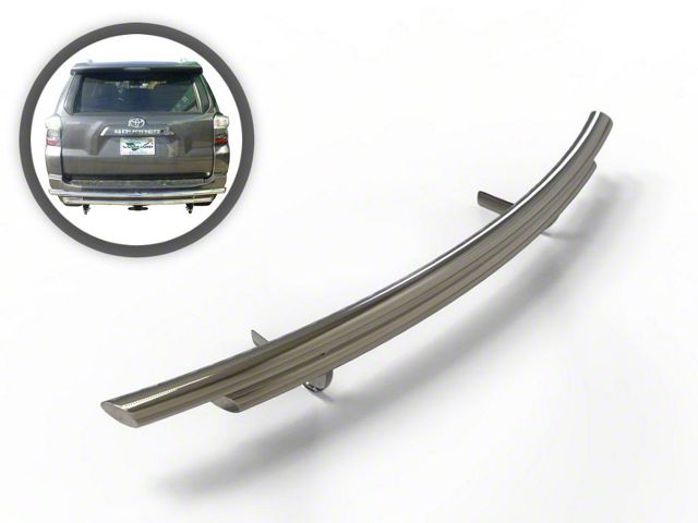 Double Layer Rear Bumper Guard; Stainless Steel (03-24 4Runner, Excluding TRD)