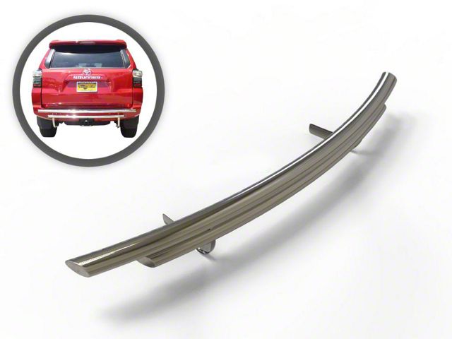 Double Layer Rear Bumper Guard; Stainless Steel (03-24 4Runner, Excluding TRD)