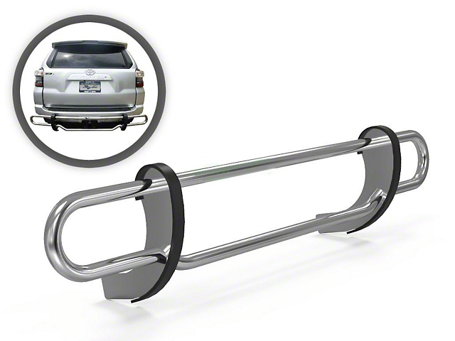 Vanguard Off-Road Double Tube Rear Bumper Guard; Stainless Steel (03-23 4Runner, Excluding TRD)