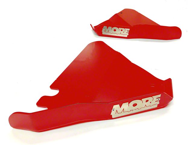 M.O.R.E. Lower Control Arm Skid Plates; Red (10-24 4Runner w/o KDSS System)