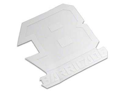 SEC10 Barricade B-Block Decal; White (Universal; Some Adaptation May Be Required)
