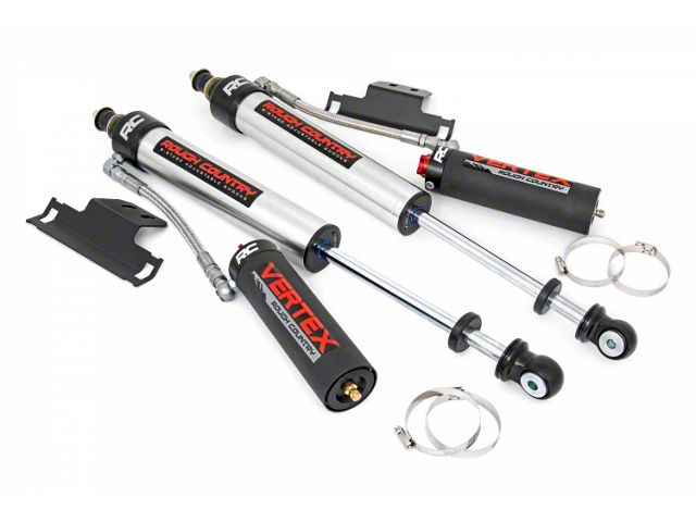 Rough Country Vertex 2.5 Adjustable Rear Shocks for 3-Inch Lift (10-24 4WD 4Runner)