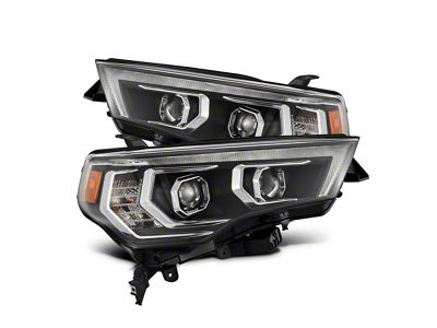 AlphaRex LUXX-Series MK II LED Projector Headlights; Black Housing; Clear Lens (21-23 4Runner)