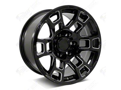 Factory Style Wheels 2021 Flow Forged 4TR Pro Style Gloss Black Milled 6-Lug Wheel; 17x8.5; -10mm Offset (2024 Tacoma)