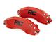 Rough Country Brake Caliper Covers; Red; Front and Rear (03-24 4Runner)