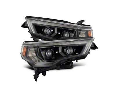 AlphaRex LUXX-Series G2 LED Projector Headlights; Alpha Black Housing; Clear Lens (21-23 4Runner)