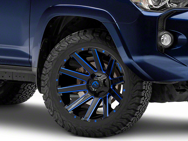 Fuel Wheels Contra Gloss Black with Blue Tinted Clear 6-Lug Wheel; 20x10; -19mm Offset (10-23 4Runner)
