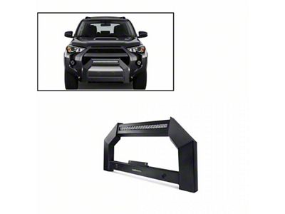 Armour Bull Bar with 20-Inch LED Light Bar; Black (10-24 4Runner, Excluding Limited & Nightshade)