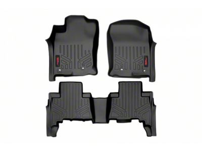 Rough Country Heavy Duty Front and Rear Floor Mats; Black (10-23 4Runner w/o Manual Transmission & Vinyl Flooring)